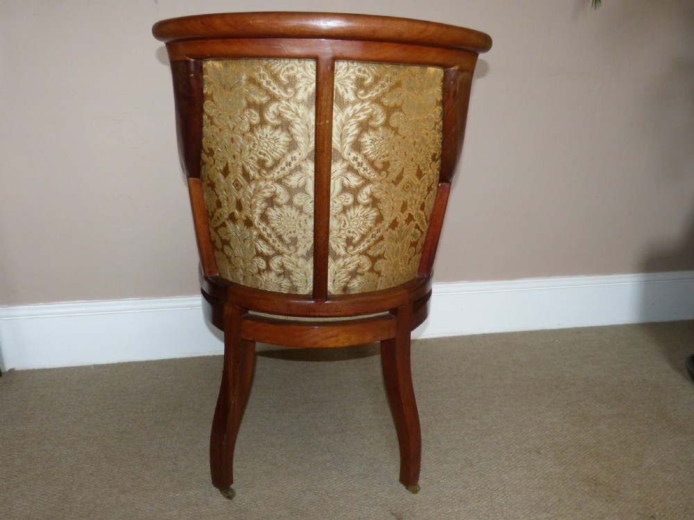 An Edwardian inlaid Mahogany Drawing Room Chair. View III