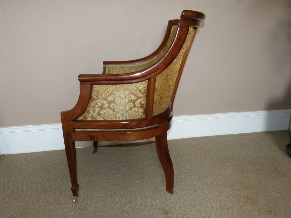 An Edwardian inlaid Mahogany Drawing Room Chair. View IV