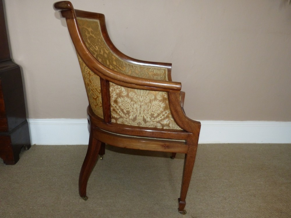 An Edwardian inlaid Mahogany Drawing Room Chair. View V