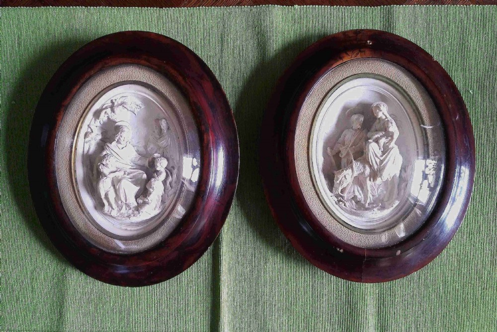 A Pair of Plaster Relief Plaques, Circa 1880