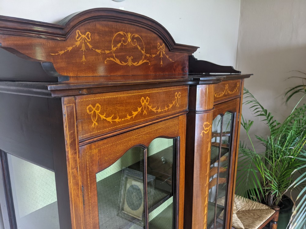 Edwardian Inlaid display cabinet View V