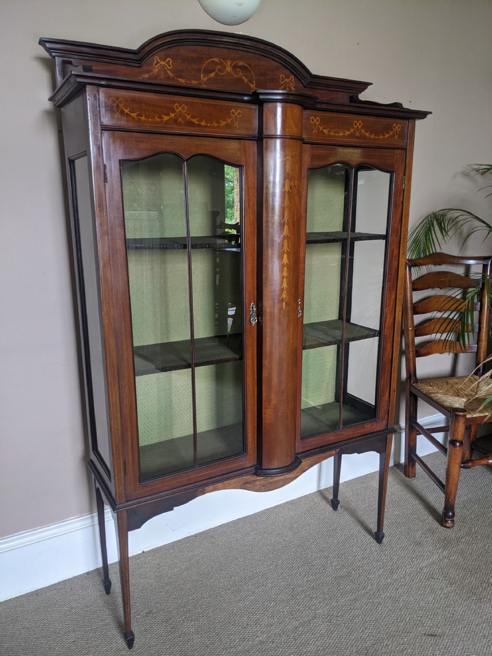 Edwardian Inlaid display cabinet