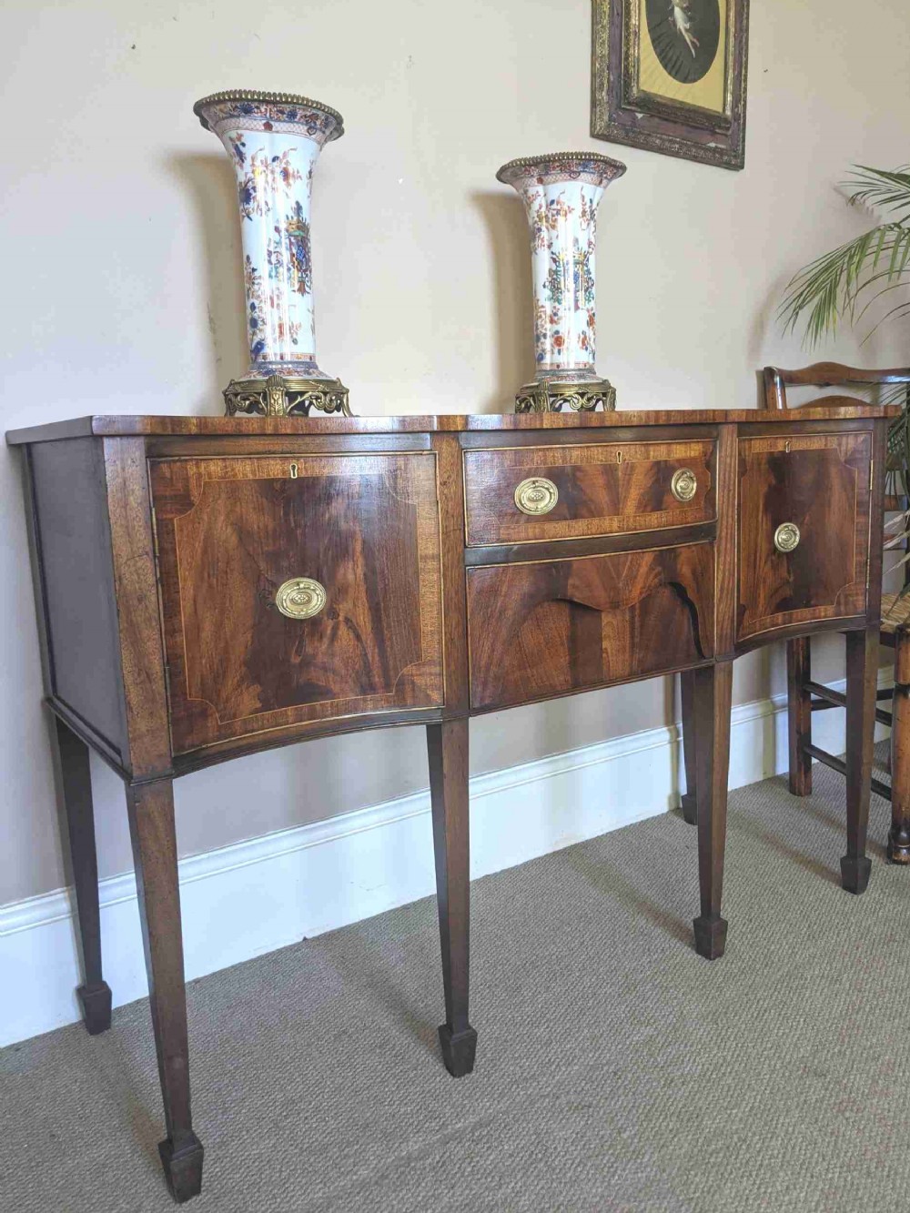Mahogany Serpentine Front Sideboard.