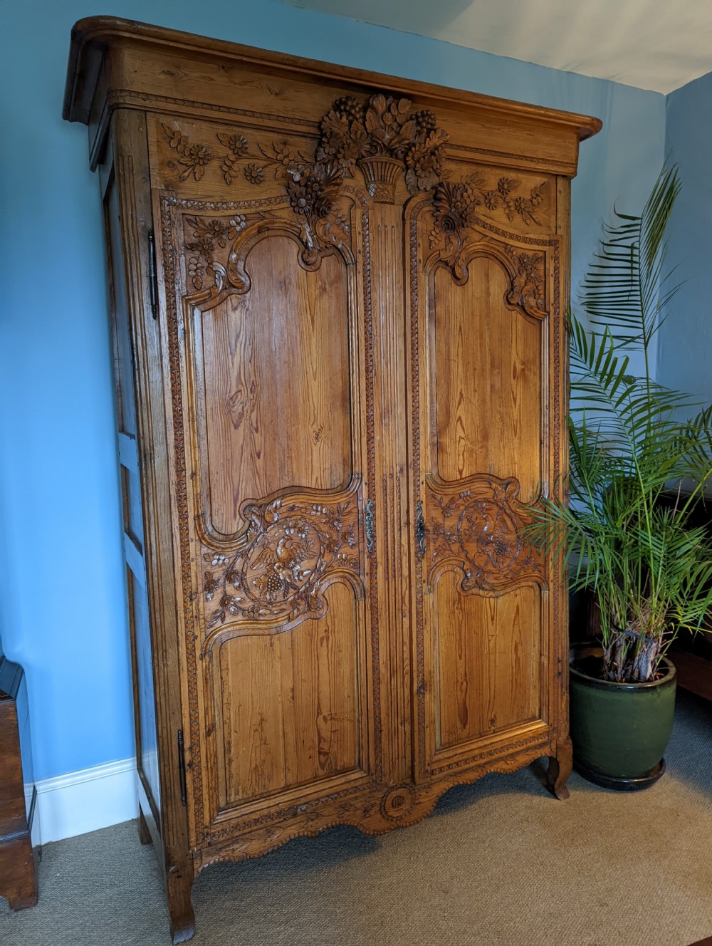 19th Century Profusely Carved Armoire View IX