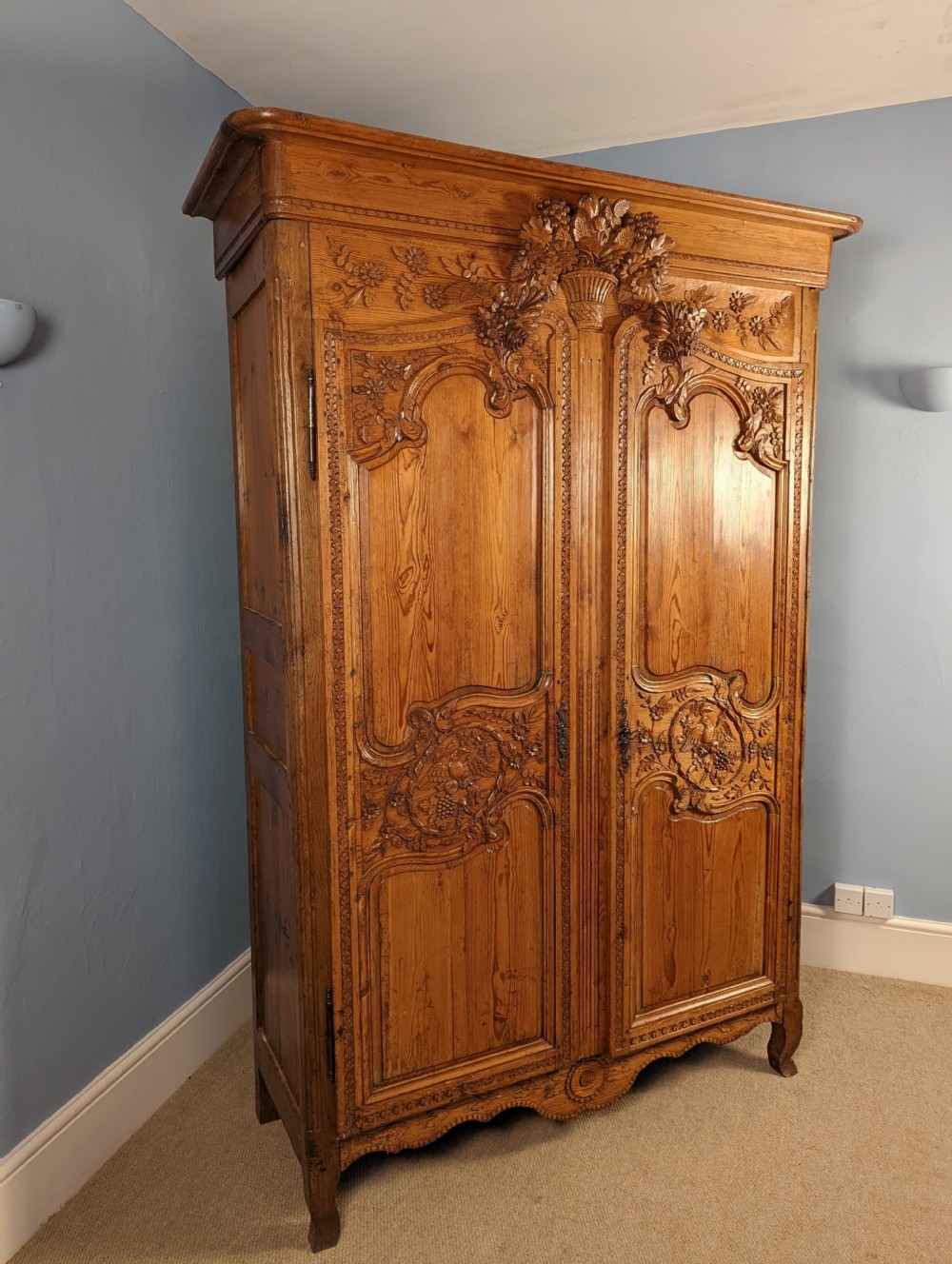 19th Century Profusely Carved Armoire View X
