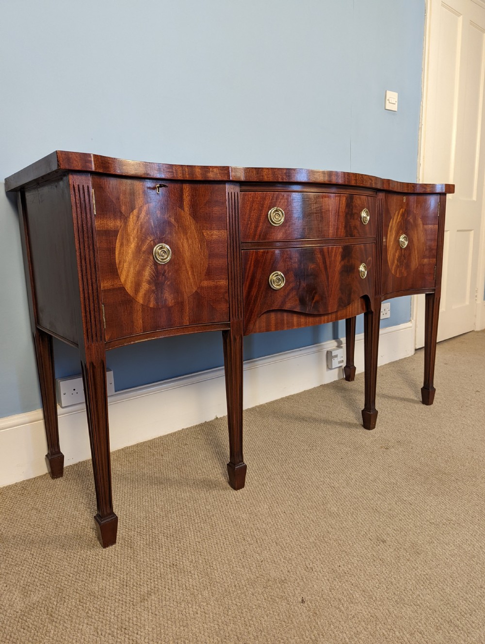 Mahogany Serpentine front Sideboard  View II