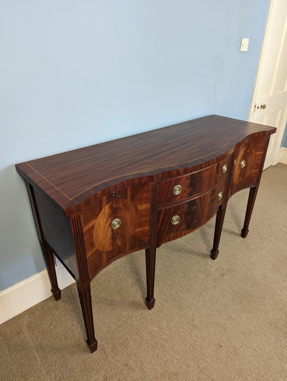Mahogany Serpentine front Sideboard  View IV
