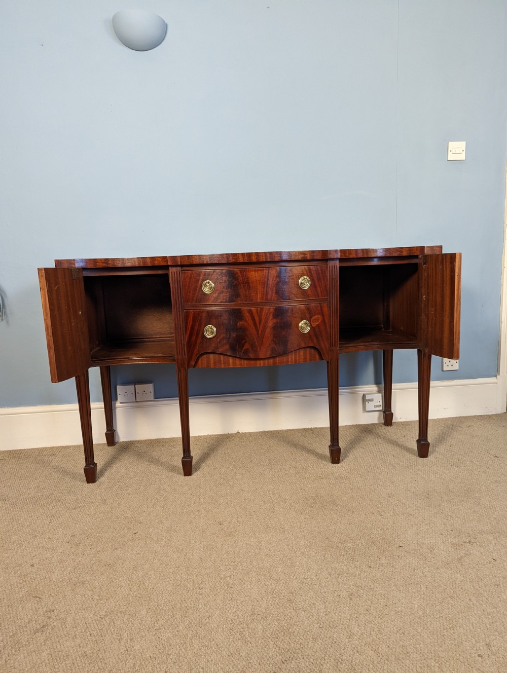 Mahogany Serpentine front Sideboard  View V