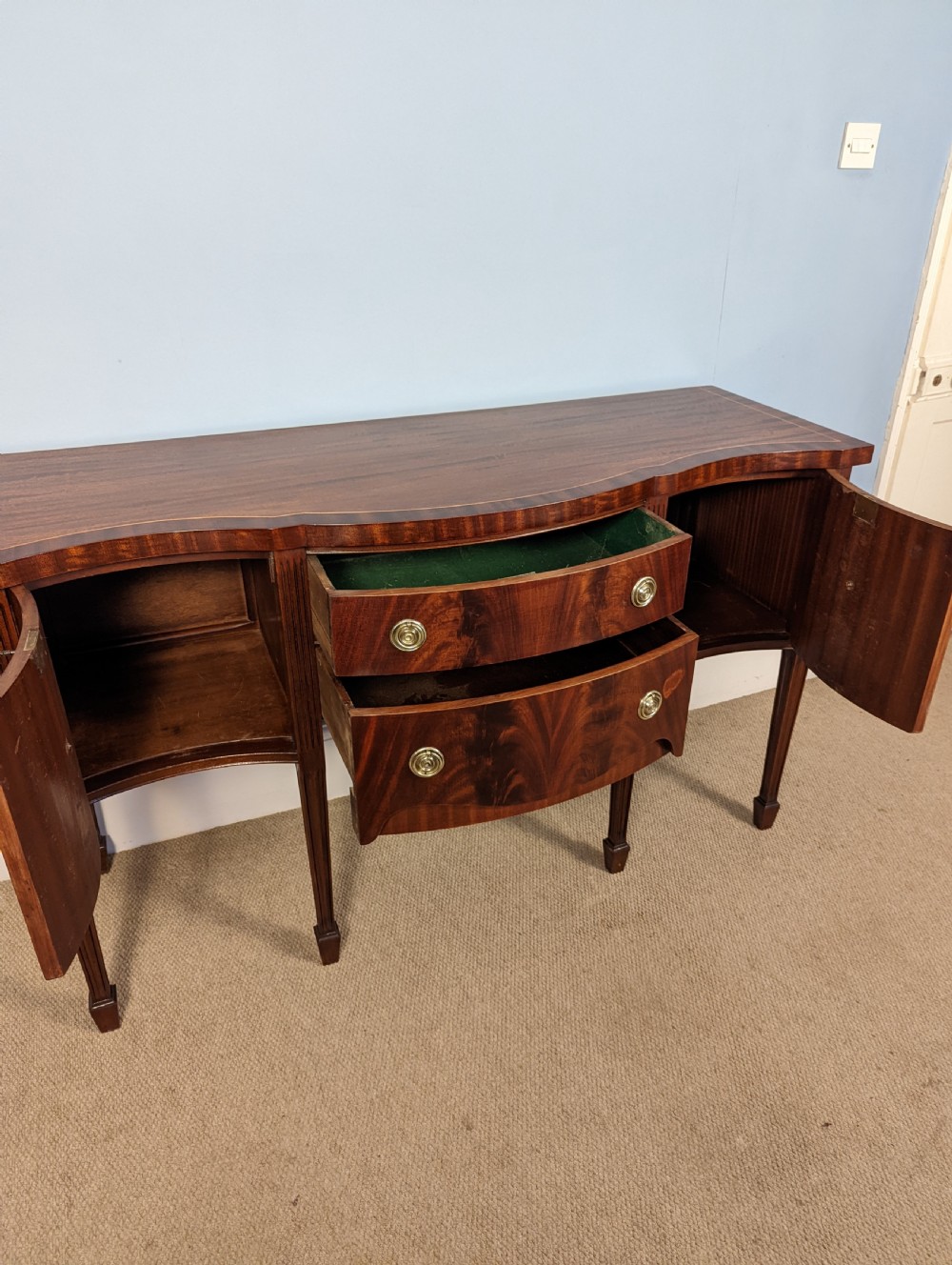 Mahogany Serpentine front Sideboard  View VIII