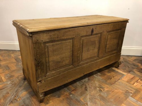fig 1. 
Large Wooden Storage Chest or Trunk with Panel Front
