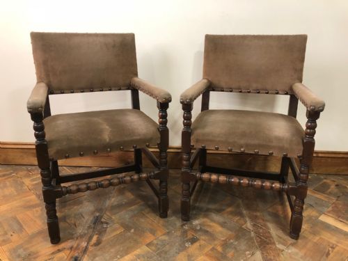 fig 1. Set of Eight 17th Century Style Armchairs