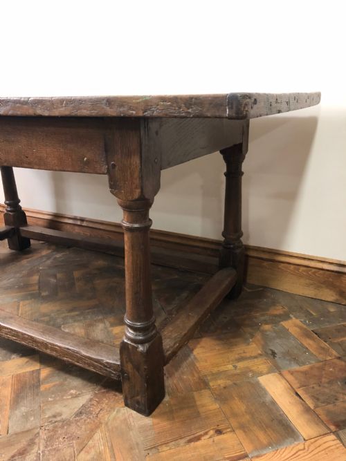 fig 1. 18th Century Two Plank Oak Refectory Table