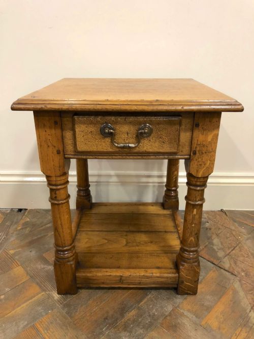 18th Century Style Small Oak Side Table