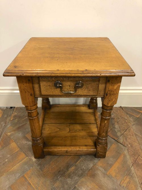 fig 1. 18th Century Style Small Oak Side Table
