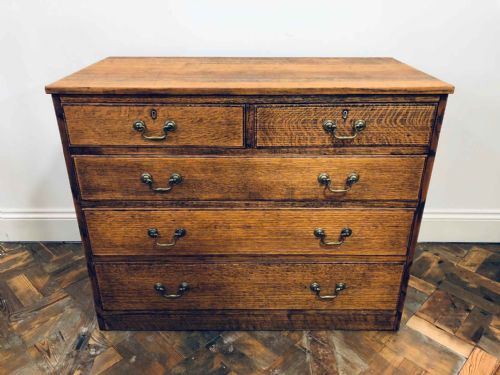 Early 20th Century Tiger Oak Chest of Drawers