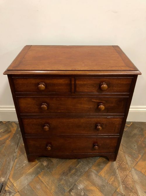 fig 1. Victorian Mahogany Commode Disguised as a Chest of Drawers
