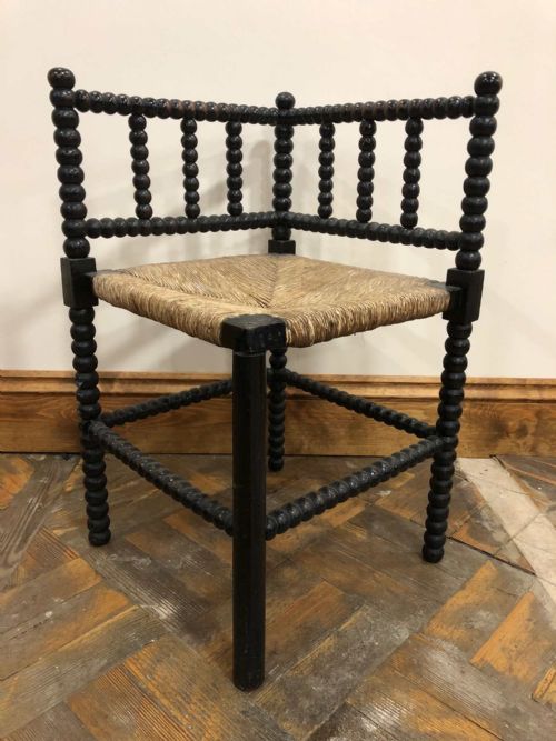 Quirky 19th Century Bobbin Turned Corner Chair