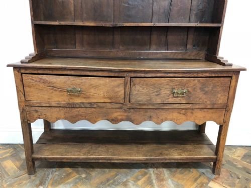 fig 1.  Antique Welsh Oak Potboard Dresser 