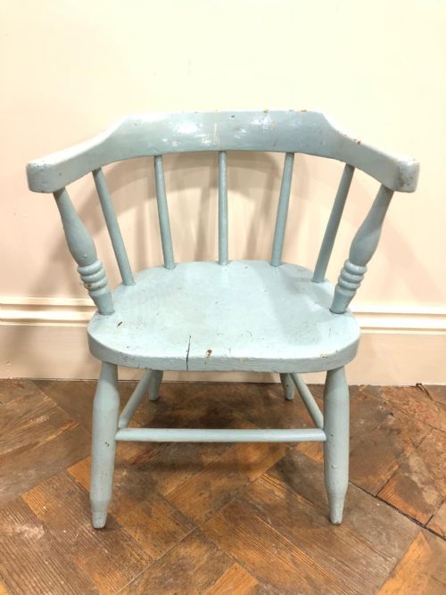 Antique Ash and Elm Hoop Back Child's Chair