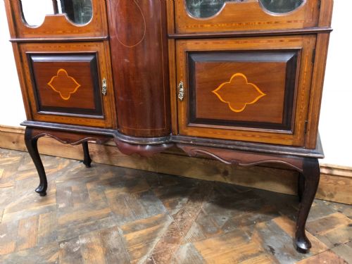 fig 2. Edwardian Mahogany Inlaid Glass Display Cabinet
