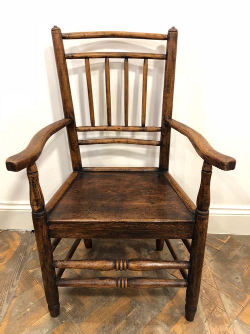 fig 1. 19th Century Ash and Elm Stick Back Armchair