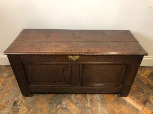 fig 1. 18th Century Welsh Oak Coffer with Panel Front