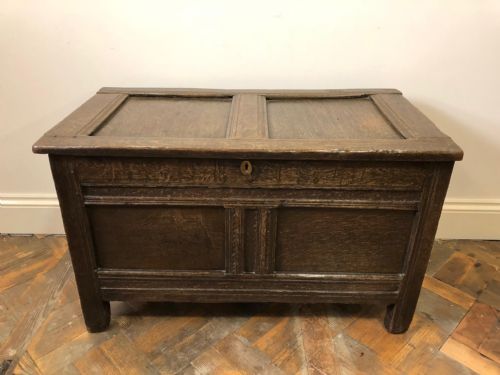 fig 1. Small 18th Century Welsh Oak Coffer