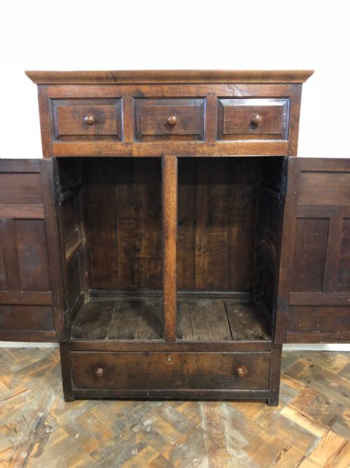 fig 1. Early 18th Century Welsh Oak Two Door Hanging Cupboard