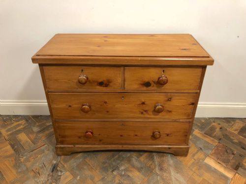 Late Victorian Stained Pine Chest of Drawers