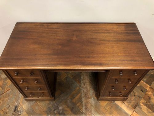 fig 1. 19th Century Mahogany Kneehole Desk