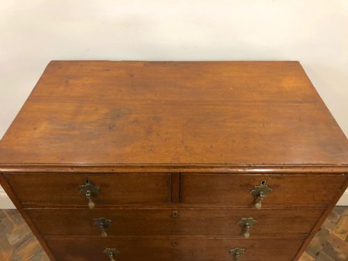 fig 1. 18th Century Straight Front Oak Chest of Drawers