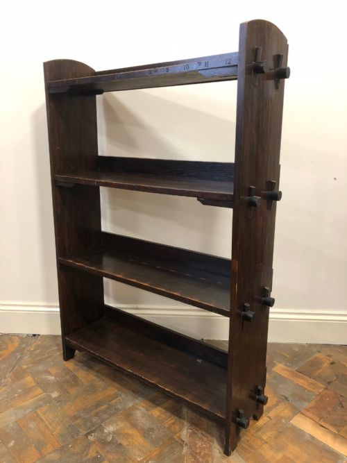 Unusual Antique Peg Jointed Ledger Bookcase with Numbers