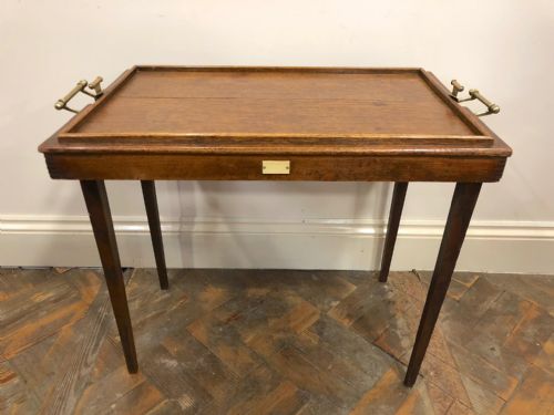Antique Oak Folding Tray Table by ‘C. Sterley’