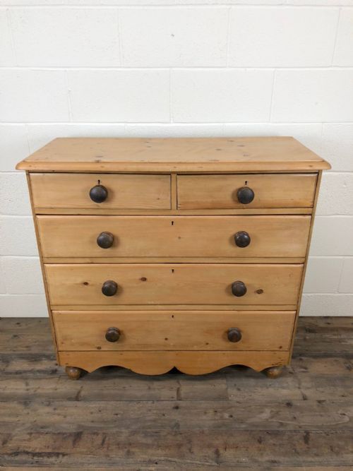fig 1. Victorian Country Pine Chest of Drawers