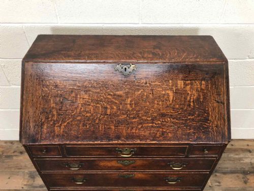 fig 1. 18th Century Country Oak Fall Front Writing Bureau
