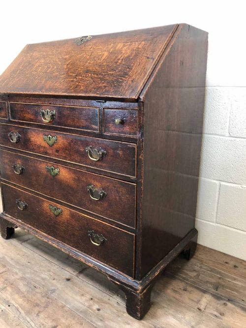 fig 2. 18th Century Country Oak Fall Front Writing Bureau