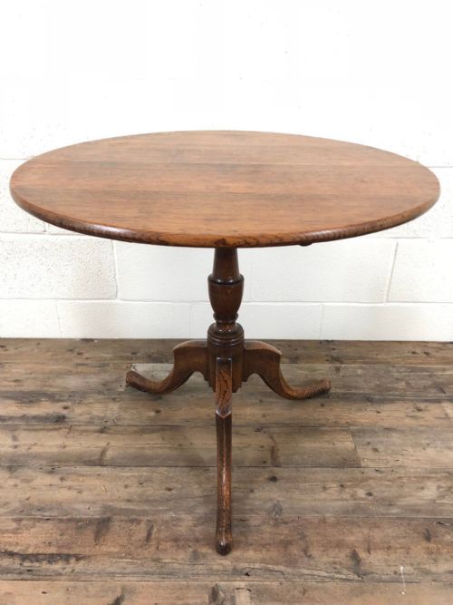 fig 1. 18th Century Georgian Oak Tilt Top Table