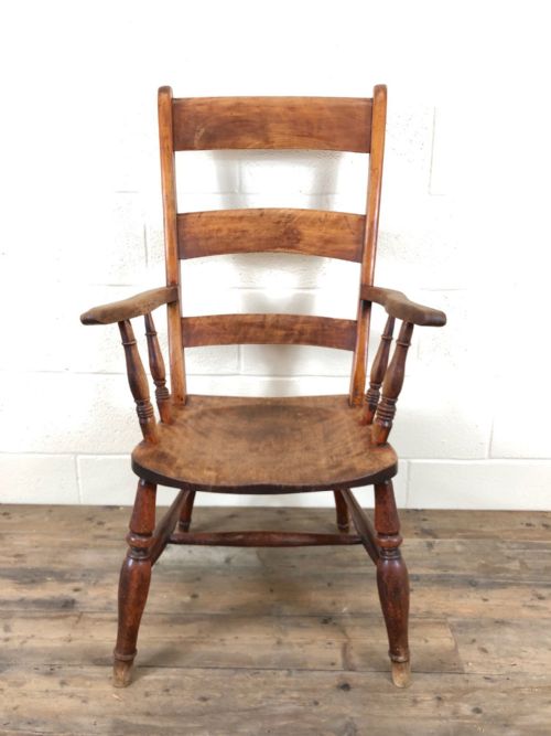 fig 1. Late 19th Century Double Bar Back Armchair