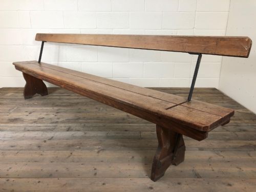 Flip Over Pitch Pine Chapel Bench