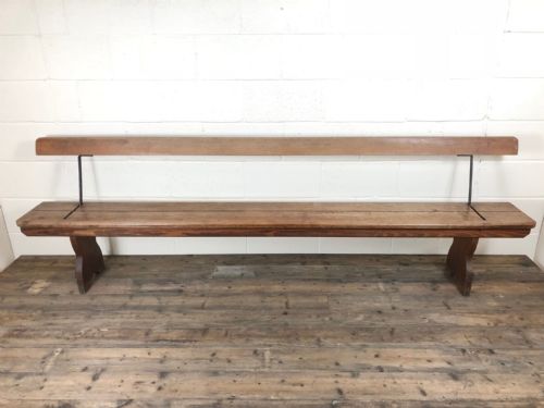 fig 1. Flip Over Pitch Pine Chapel Bench