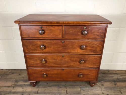 fig 1. Victorian Mahogany Straight Front Chest of Drawers