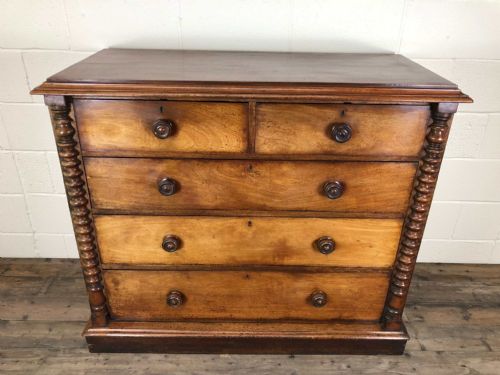fig 1. Victorian Mahogany Straight Front Chest of Drawers