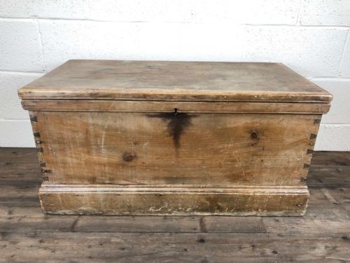 19th Century Stripped Pine Artisan’s Chest or Trunk