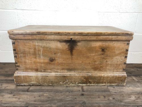 fig 1. 19th Century Stripped Pine Artisan’s Chest or Trunk
