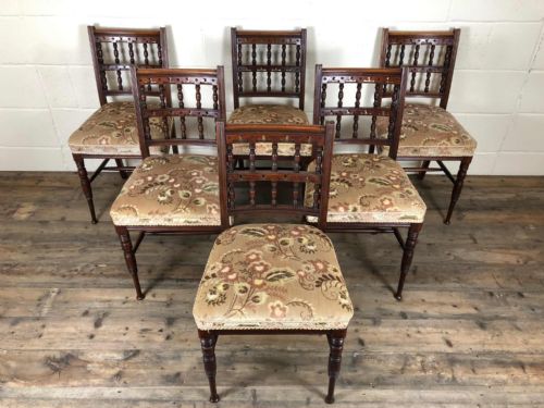 fig 1. Set of Six Edwardian Mahogany Dining Chairs