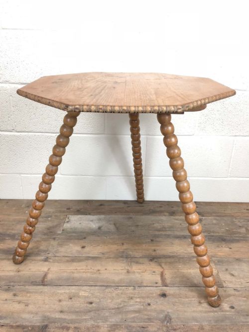 fig 1. Octagonal Pine Table on Bobbin Turned Legs