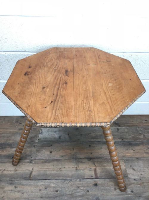 fig 2. Octagonal Pine Table on Bobbin Turned Legs