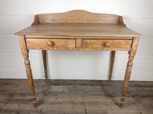 fig 1. 19th Century Stripped Pine Two Drawer Table