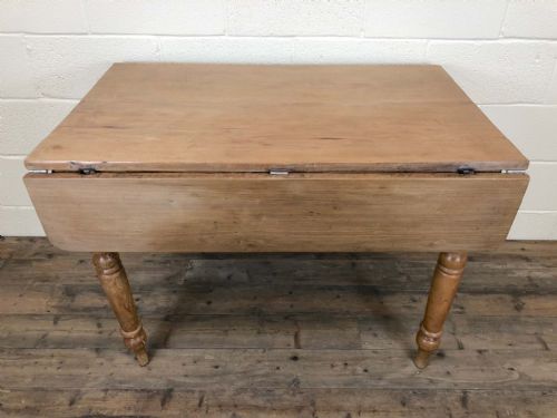 fig 1. Antique Wooden Scrub Top Kitchen Table