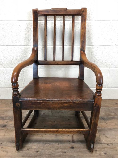 Antique Georgian Ash and Elm Rocking Chair